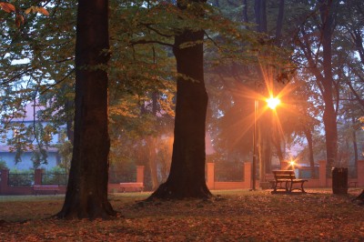 Giszowiec, Jesienny wieczór w giszowieckim parku